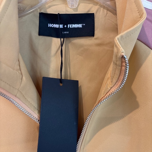 Homme and Femme Classic Yellow Track Jacket Large - Picture 3 of 5